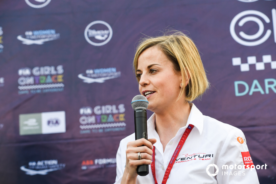 Susie Wolff, Team Principal, Venturi Formula E at the FIA Girls on Track event